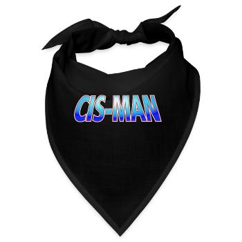 Cis-Man - Mann-80er Jahre Satire-Geschlecht-Ver.2 - Bandana - Schwarz - Vorne
