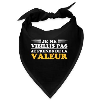 Ich werde nicht alt, ich steigere meinen Wert - Bandana - Schwarz - Vorne