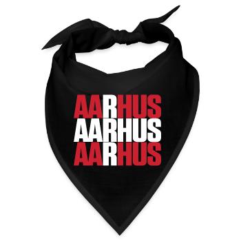 Aarhus Dänemark Fahne - Bandana - Schwarz - Vorne
