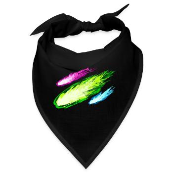 Explosion von bunten Drachen - Bandana - Schwarz - Vorne