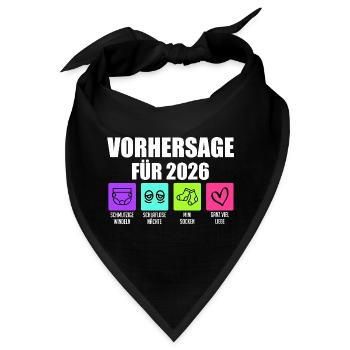 Bald Mama VORHERSAGE 2026 Lustiges - Bandana - Schwarz - Vorne