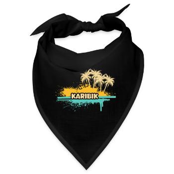 Urlaub Karibik - Bandana - Schwarz - Vorne