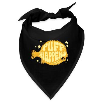 Kugelfisch Puff Happens - Bandana - Schwarz - Vorne