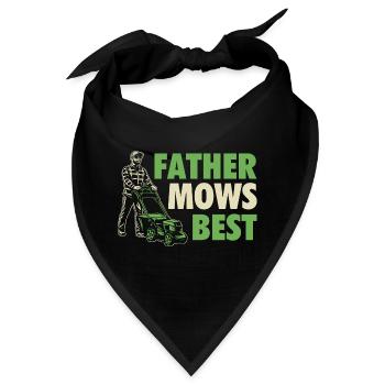 Father Mows Best – Rasenmähen Vatertag - Bandana - Schwarz - Vorne