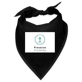 Menschheit Bewahren Symbol - Bandana - Schwarz - Vorne