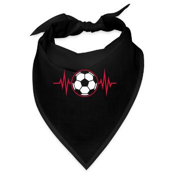 Fußball Herzschlag Herzschlag Herzschlag - Bandana - Schwarz - Vorne
