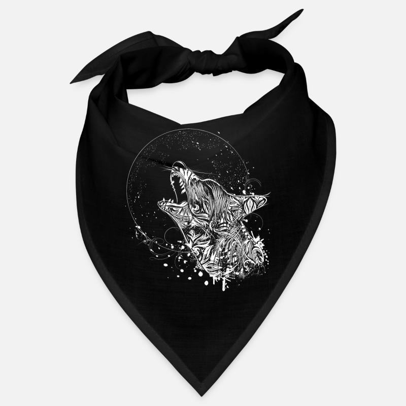 howling wolf in the night Bandana