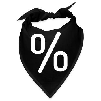 Prozent Symbol - Sonderzeichen - Bandana - Schwarz - Vorne