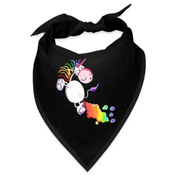 Einhorn lässt es krachen - Bandana - Schwarz - Vorne