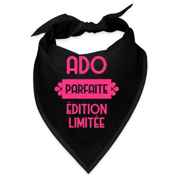 Teenager / Jugendliche / Jugendlicher / Kind - Bandana - Schwarz - Vorne
