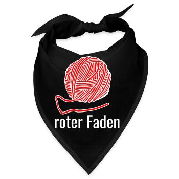Roter Faden - Bandana - Schwarz - Vorne