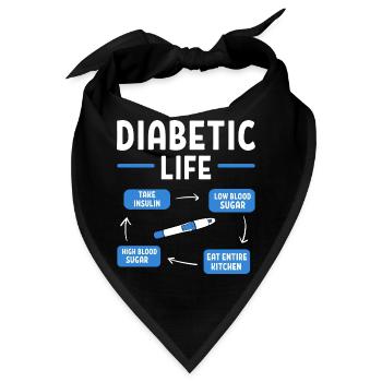 Diabetiker Insulin - Bandana - Schwarz - Vorne