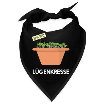 Lügenkresse - Kresse - Basilikum lügt - Bandana - Schwarz - Vorne