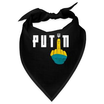 Fick dich Putin | Unterstütze die Ukraine - Bandana - Schwarz - Vorne