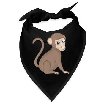 Affe Baby Äffchen - Bandana - Schwarz - Vorne