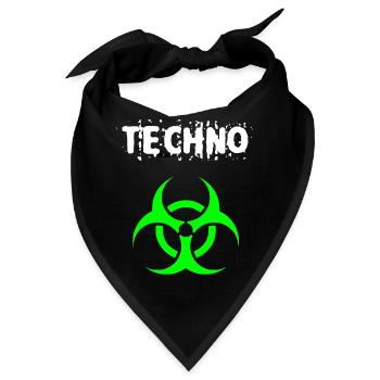 Techno - Bandana - Schwarz - Vorne