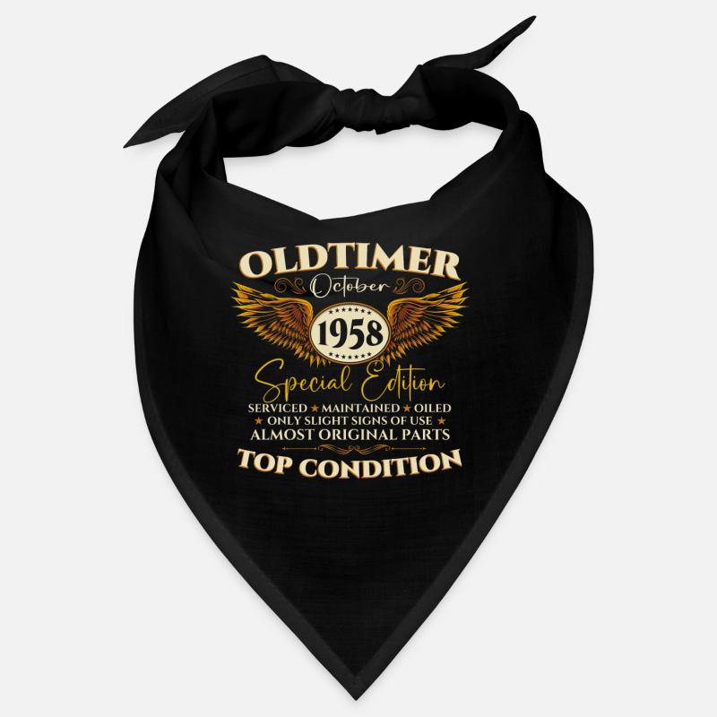 Oldtimer Octobre 1958 cadeau de 64e anniversaire Bandana