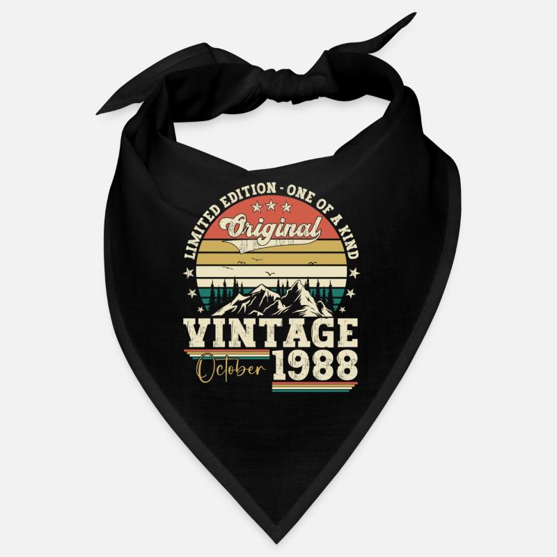 Original Octobre 1988 34th Birthday Gift Cool Bandana