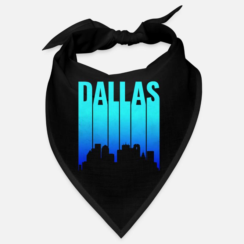 Dallas Skyline Gradient Typography Bandana