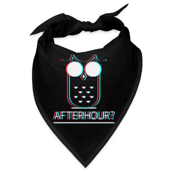 Afterhour Techno Raver Electro Rave Musik Club - Bandana - Schwarz - Vorne