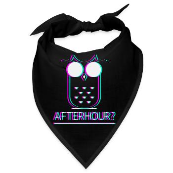 Afterhour Techno Raver Electro Rave Musik Club - Bandana - Schwarz - Vorne