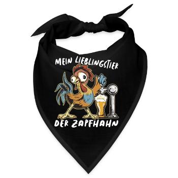Mein Lieblingstier ist der Zapfhahn Biertrinker - Bandana - Schwarz - Vorne
