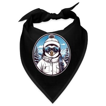 Süßer Pinguin - Bandana - Schwarz - Vorne