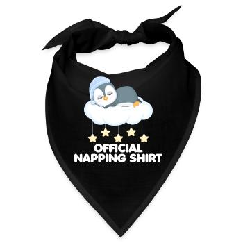 Sleeping Penguin Lover Cute Penguin Napping - Bandana - Schwarz - Vorne