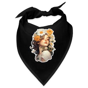 Margeriten Mädchen - Bandana - Schwarz - Vorne