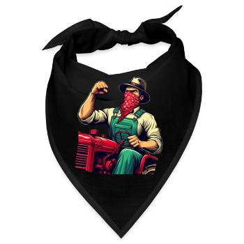 Historischer ländlicher revolutionärer Traktor - Bandana - Schwarz - Vorne