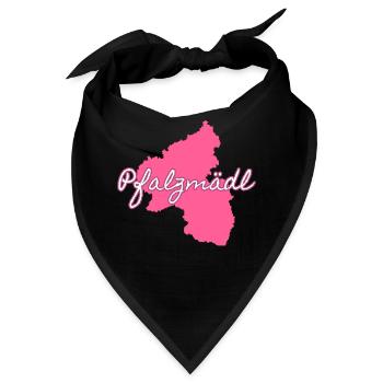Pfalzmädel,Rheinland-Pfalz, Pfälzer, Pfalz - Bandana - Schwarz - Vorne
