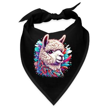 Alpaka - Bandana - Schwarz - Vorne
