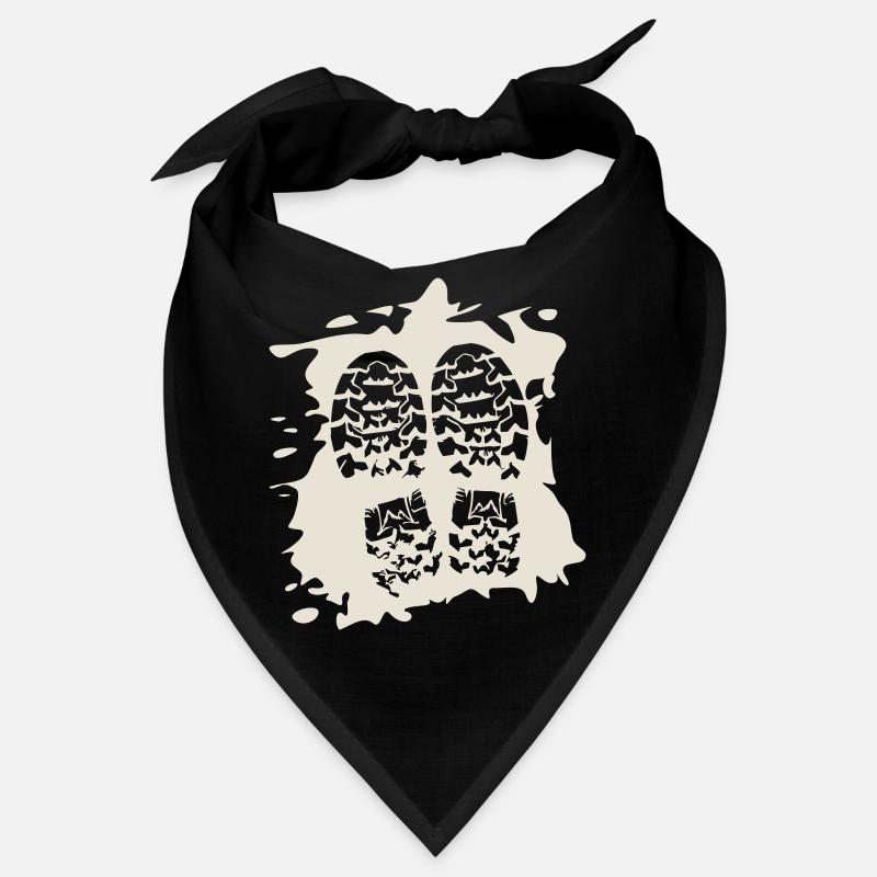 Twin Trails - Empreintes de chaussures [Blanc] Bandana