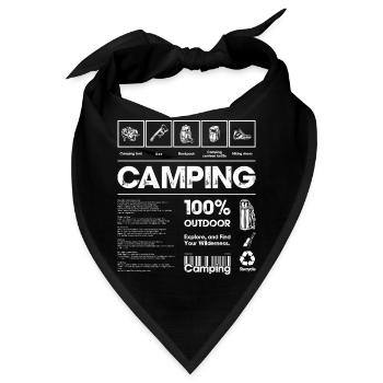 Camping im Freien - Bandana - Schwarz - Vorne