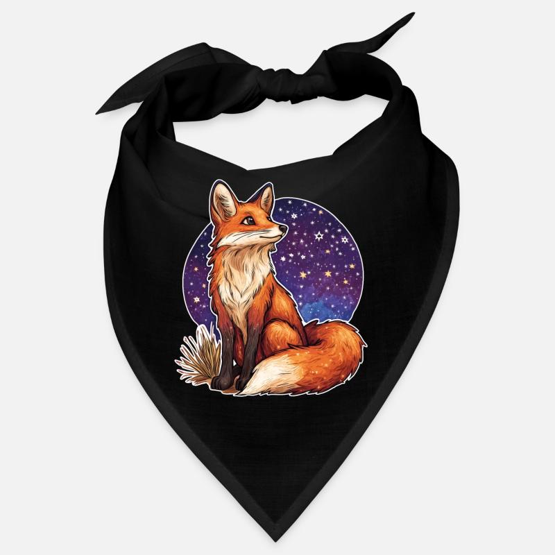 Renard et ciel étoilé Bandana