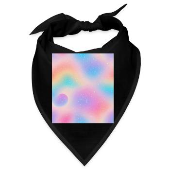Auge in der Abstraktion - Bandana - Schwarz - Vorne