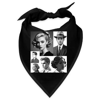 Retro-Frisuren und Kleidung - Bandana - Schwarz - Vorne