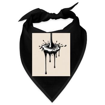 Ein Tropfen schwarze Farbe - Bandana - Schwarz - Vorne