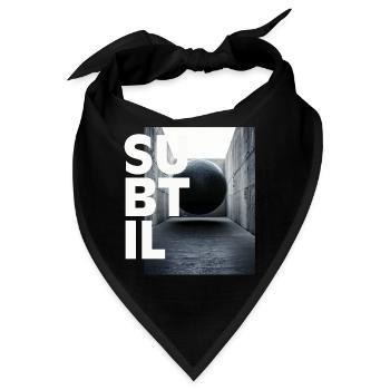 Schwerelosigkeit, dezentes Schwarz-Weiß, Grafikdesign - Bandana - Schwarz - Vorne