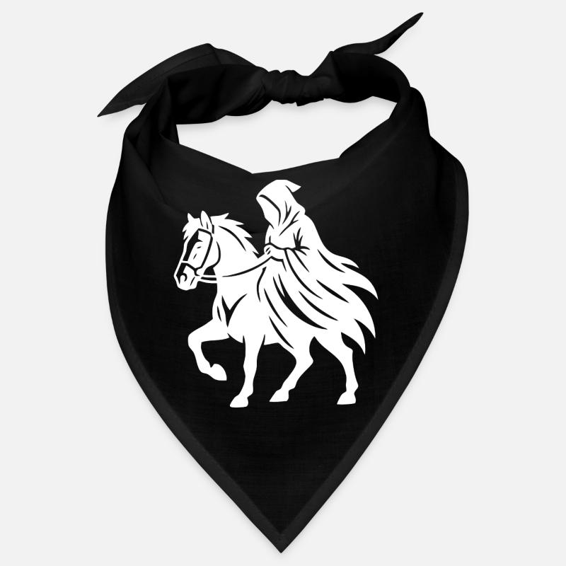 Silhouette majestueuse de cheval et de guerrier Bandana