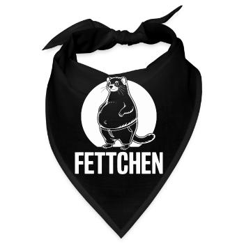 Lustiges Frettchen Essen Bierbauch Fettchen - Bandana - Schwarz - Vorne