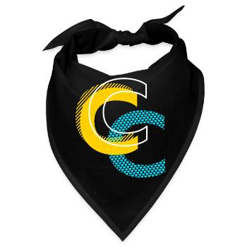 Anfangsbuchstabe C - Bandana - Schwarz - Vorne