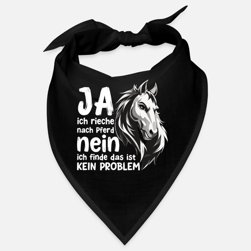 Pferde Spruch mit Pferdekopf Statement Hobby Bandana