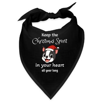 Boston - Weihnachtsstimmung - Bandana - Schwarz - Vorne