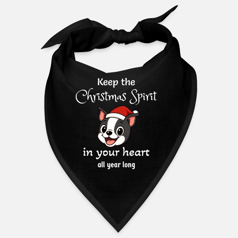 Boston - Weihnachtsstimmung - Bandana - Schwarz