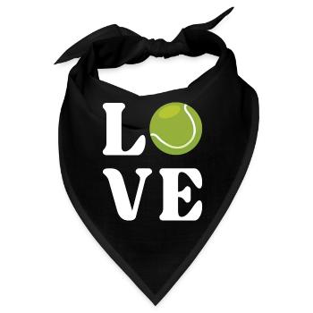 Tennisliebhaber - Bandana - Schwarz - Vorne