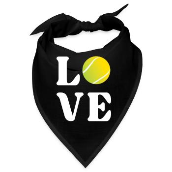 Tennisliebhaber - Bandana - Schwarz - Vorne