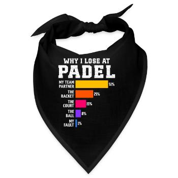 Padel: Warum ich bei Padel verliere - Bandana - Schwarz - Vorne