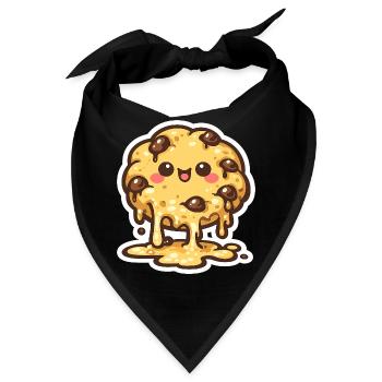Keks-Monster mit Schmelz-Lächeln - Bandana - Schwarz - Vorne