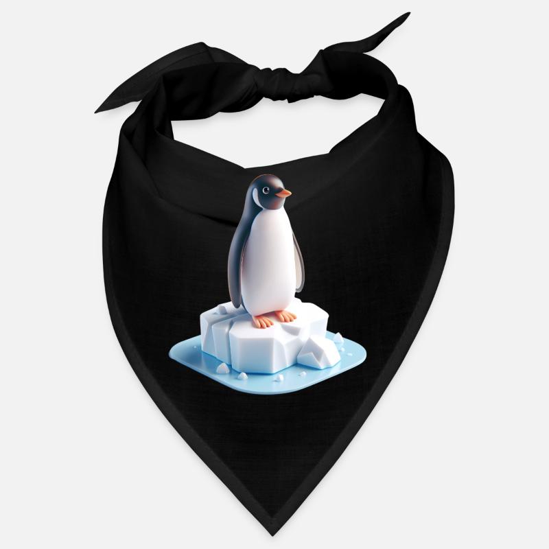Pinguin auf Eisblock 3D Bandana